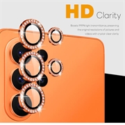 Set di protezioni per la fotocamera con strass per Samsung Galaxy S26 Ultra Northjo - Arancione