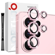 Set di protezioni per la fotocamera con strass per Samsung Galaxy S26 Ultra Northjo - Rosa