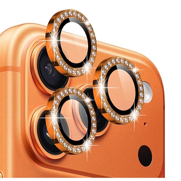 Set di protezioni per la fotocamera con strass per iPhone 17 Pro/17 Pro Max Northjo - Arancione