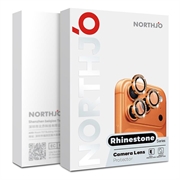 Set di protezioni per la fotocamera con strass per iPhone 17 Northjo - Viola