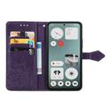 Custodia a portafoglio per Nothing CMF Phone 1 serie Mandala - Viola