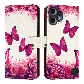 Custodia a Portafoglio Wonder Series per Nothing CMF Phone 2 Pro - Farfalle