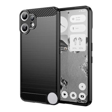 Custodia in TPU spazzolato per Nothing CMF Phone 2 Pro - Fibra di Carbonio