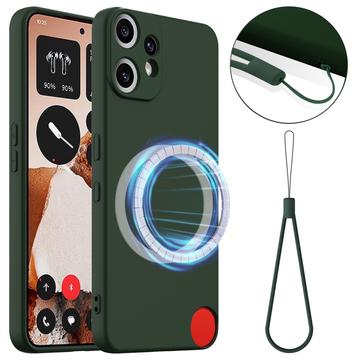 Custodia in silicone liquido per Nothing CMF Phone 2 Pro - compatibile con MagSafe - Verde Scuro