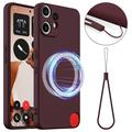 Custodia in silicone liquido per Nothing CMF Phone 2 Pro - compatibile con MagSafe - Vino Rosso