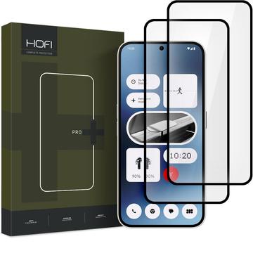 Proteggi Schermo in Vetro Temperato Hofi Premium Pro+ per Nothing Phone (2a) - 2 Pezzi - Bordo Nero