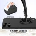 Custodia in silicone liquido per Nothing Phone (3a) Lite - compatibile con MagSafe - Nera
