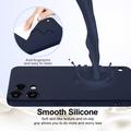 Custodia in silicone liquido per Nothing Phone (3a) Lite - compatibile con MagSafe - Blu Scuro