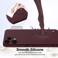 Custodia in silicone liquido per Nothing Phone (3a) Lite - compatibile con MagSafe - Vino Rosso