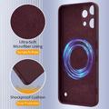 Custodia in silicone liquido per Nothing Phone (3a) Lite - compatibile con MagSafe - Vino Rosso