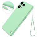 Custodia in silicone liquido con cinghia a mano per Nothing Phone (3a) Lite - Verde