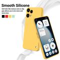 Custodia in silicone liquido con cinghia a mano per Nothing Phone (3a) Lite - Gialla