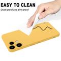 Custodia in silicone liquido con cinghia a mano per Nothing Phone (3a) Lite - Gialla