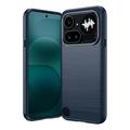 Custodia in TPU spazzolato per Nothing Phone (4a) Pro - Fibra di Carbonio - Blu