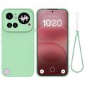 Custodia in silicone liquido con cinghia a mano per Nothing Phone (4a) Pro - Verde