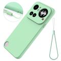 Custodia in silicone liquido con cinghia a mano per Nothing Phone (4a) Pro - Verde