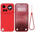 Custodia in silicone liquido con cinghia a mano per Nothing Phone (4a) Pro
