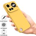 Custodia in silicone liquido con cinghia a mano per Nothing Phone (4a) Pro - Gialla