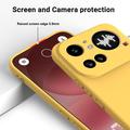 Custodia in silicone liquido con cinghia a mano per Nothing Phone (4a) Pro - Gialla