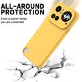 Custodia in silicone liquido con cinghia a mano per Nothing Phone (4a) Pro - Gialla