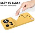 Custodia in silicone liquido con cinghia a mano per Nothing Phone (4a) Pro - Gialla