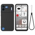 Custodia in silicone liquido con cinghia a mano per Nothing Phone (4b)