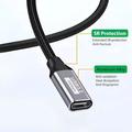Cavo di prolunga USB-C intrecciato in nylon - 3m, 10Gbps, 4K - Nero