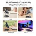 OJD-139 Supporto di ricarica wireless magnetico 3 in 1 da 25W con Qi 2.2 e raffreddamento TEC - Grigio spazio