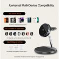 OJD-139 Supporto di ricarica wireless magnetico 3 in 1 da 25W con Qi 2.2 e raffreddamento TEC - Grigio spazio