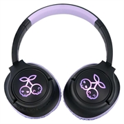 Cuffie wireless on-ear con luci LED Kuromi di OTL Technologies - Nero / Viola