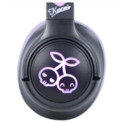 Cuffie wireless on-ear con luci LED Kuromi di OTL Technologies - Nero / Viola