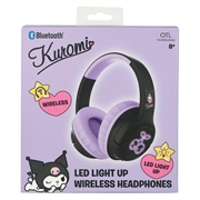 Cuffie wireless on-ear con luci LED Kuromi di OTL Technologies - Nero / Viola