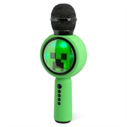 OTL Technologies Minecraft Creeper PopSing Microfono wireless per karaoke con luci LED
