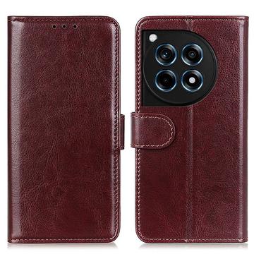 Custodia a Portafoglio per OnePlus 12R/Ace 3 con Chiusura Magnetica - Marrone