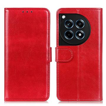 Custodia a Portafoglio per OnePlus 12R/Ace 3 con Chiusura Magnetica - Rossa