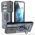 Custodia ibrida con anello rotante e protezione per fotocamera per OnePlus 13 - Blu