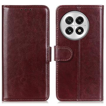 Custodia a portafoglio con chiusura magnetica per OnePlus 13 - Marrone