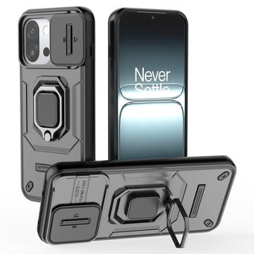 Custodia ibrida con anello rotante e protezione per fotocamera per OnePlus 13T - Nera