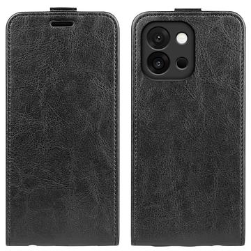 Custodia Flip Verticale con Slot per Schede per OnePlus 13T - Nera