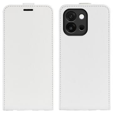 Custodia Flip Verticale con Slot per Schede per OnePlus 13T - Bianca