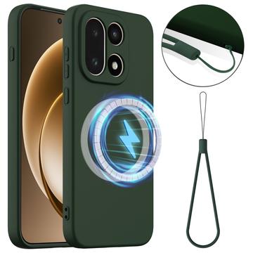 Custodia in silicone liquido per OnePlus 15 - compatibile con MagSafe - Verde Scuro