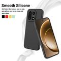 Custodia in silicone liquido con cinghia a mano per OnePlus 15 - Nera