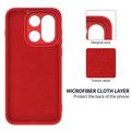 Custodia in silicone liquido con cinghia a mano per OnePlus 15 - Rossa