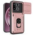 Custodia ibrida con anello rotante e protezione per fotocamera per OnePlus 15 - Rosa Oro