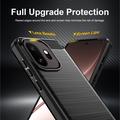 Custodia in TPU spazzolato per OnePlus 15T - Fibra di Carbonio - Nera
