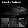 Custodia in TPU spazzolato per OnePlus 15T - Fibra di Carbonio - Nera