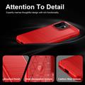 Custodia in TPU spazzolato per OnePlus 15T - Fibra di Carbonio - Rossa