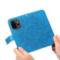 Custodia a portafoglio Mandala per OnePlus 15T con cinturino da polso - Blu