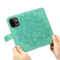 Custodia a portafoglio Mandala per OnePlus 15T con cinturino da polso - Verde menta