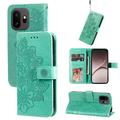 Custodia a portafoglio Mandala per OnePlus 15T con cinturino da polso - Verde menta